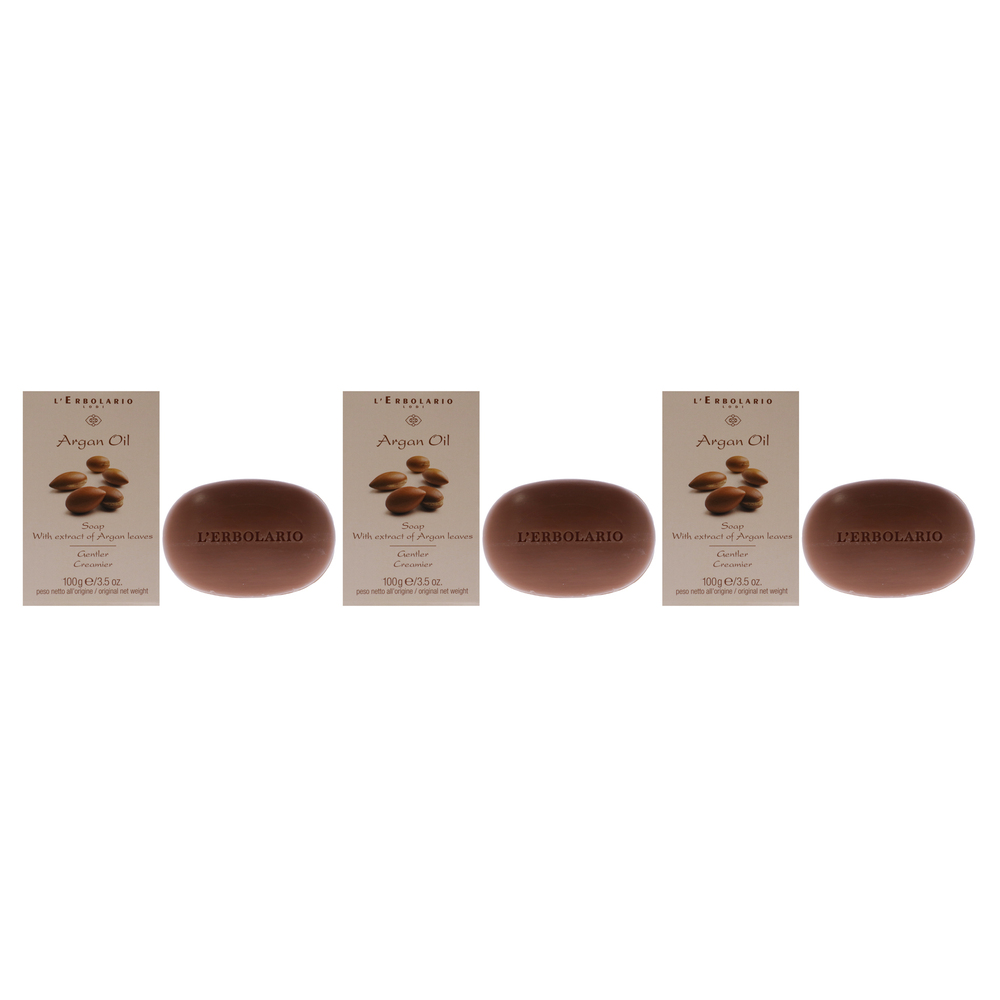 Argan Oil Bar Soap - Pack of 3 by LErbolario for Unisex 3.5 oz Soap